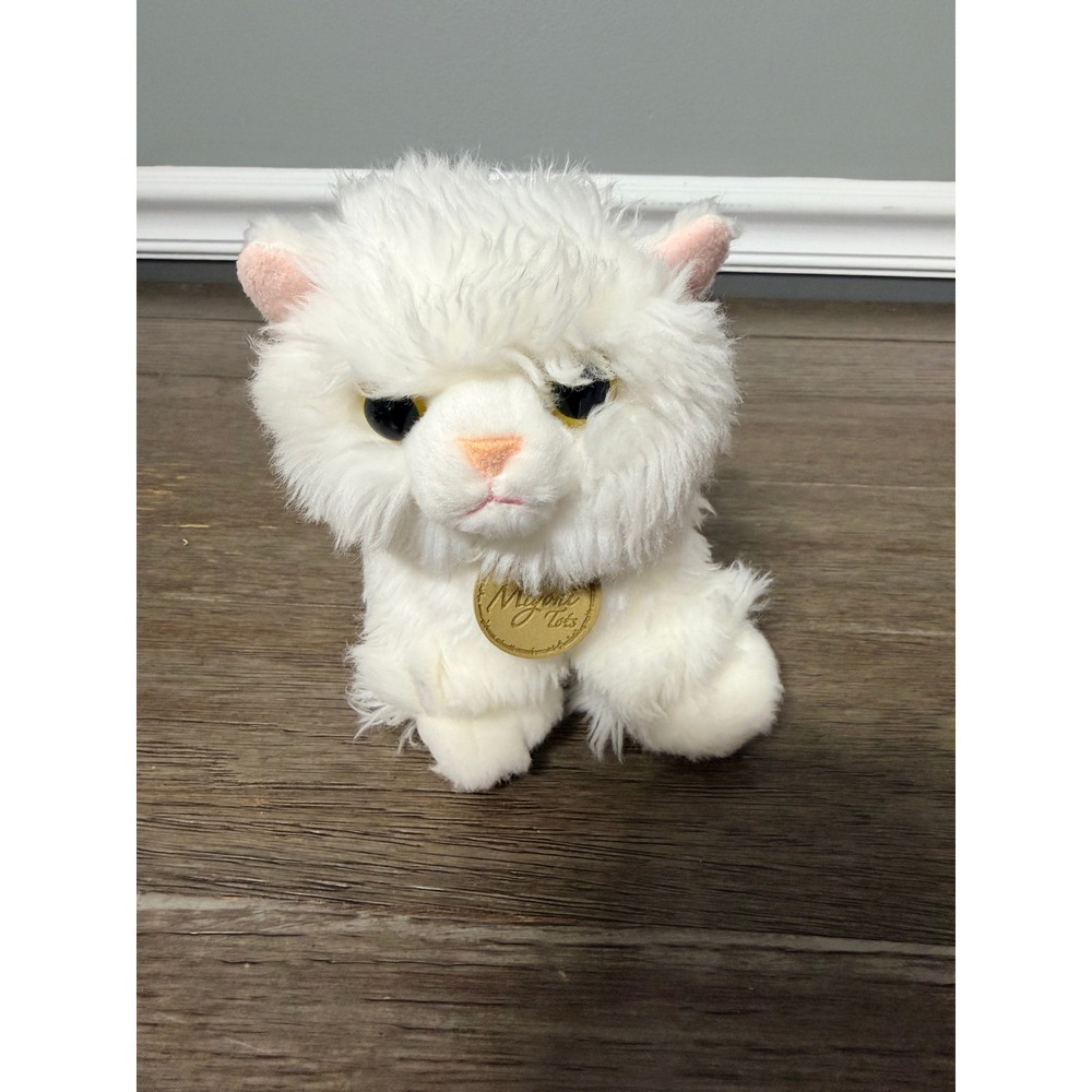 Aurora Miyoni Tots White Angora Cat Plush